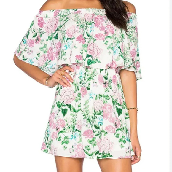 Show Me Your MuMu Casita Mini Short Dress in Poppies & Cream Cloud Size XS - Picture 2 of 6